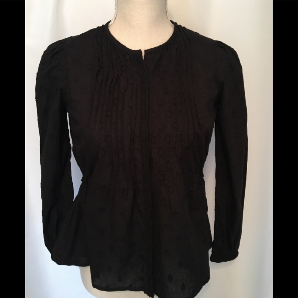 Ecote Pleat Detail Button Front Blouse XS